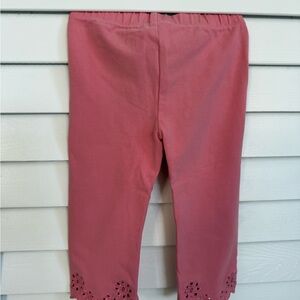 Ralph Lauren Pink Kids Leggings with Eyelet Detail